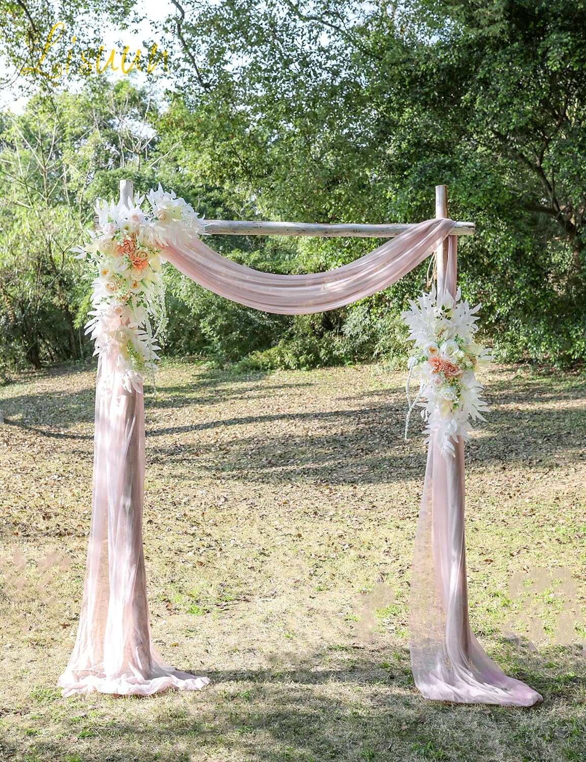 Wedding Arch Flowers, Artificial Flowers for Decoration, Large Flower Swag for Boho Styles Wedding Ceremony Floral Decor - Pack of 2