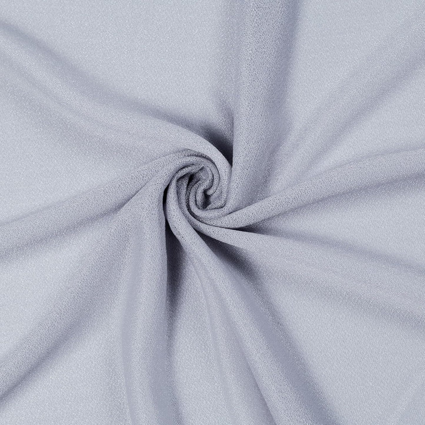 VDS Pack of 1 Panel (30 Inch X 40 Feet) Wedding Arch Draping Fabric Sheer Chiffon Fabric Drapery for Wedding Ceremony Reception Swag Backdrop Canopy Chuppah ARBO Altars Decoration (Cool Grey)