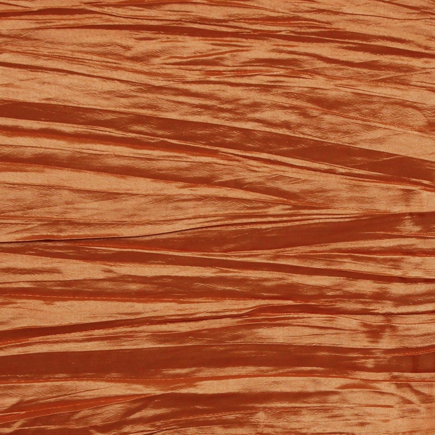 YOUR CHAIR COVERS - 90 x 156 inch Rectangular Crinkle Taffeta Tablecloth - Burnt Orange, Rectangle Table Linens for 8 ft Rectangular Tables, Wedding Crushed Table Cloth