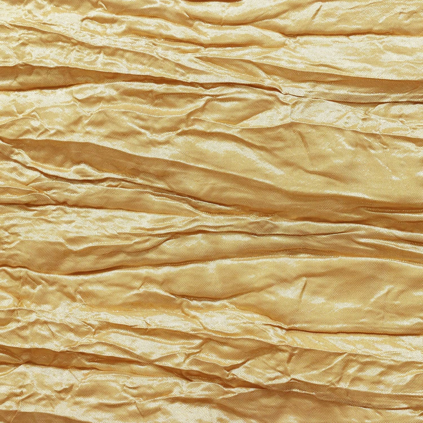 YOUR CHAIR COVERS - 60 x 102 inch Rectangular Crinkle Taffeta Tablecloth - Gold, Rectangle Table Linens for 6 ft Rectangular Tables, Wedding Crushed Table Cloth