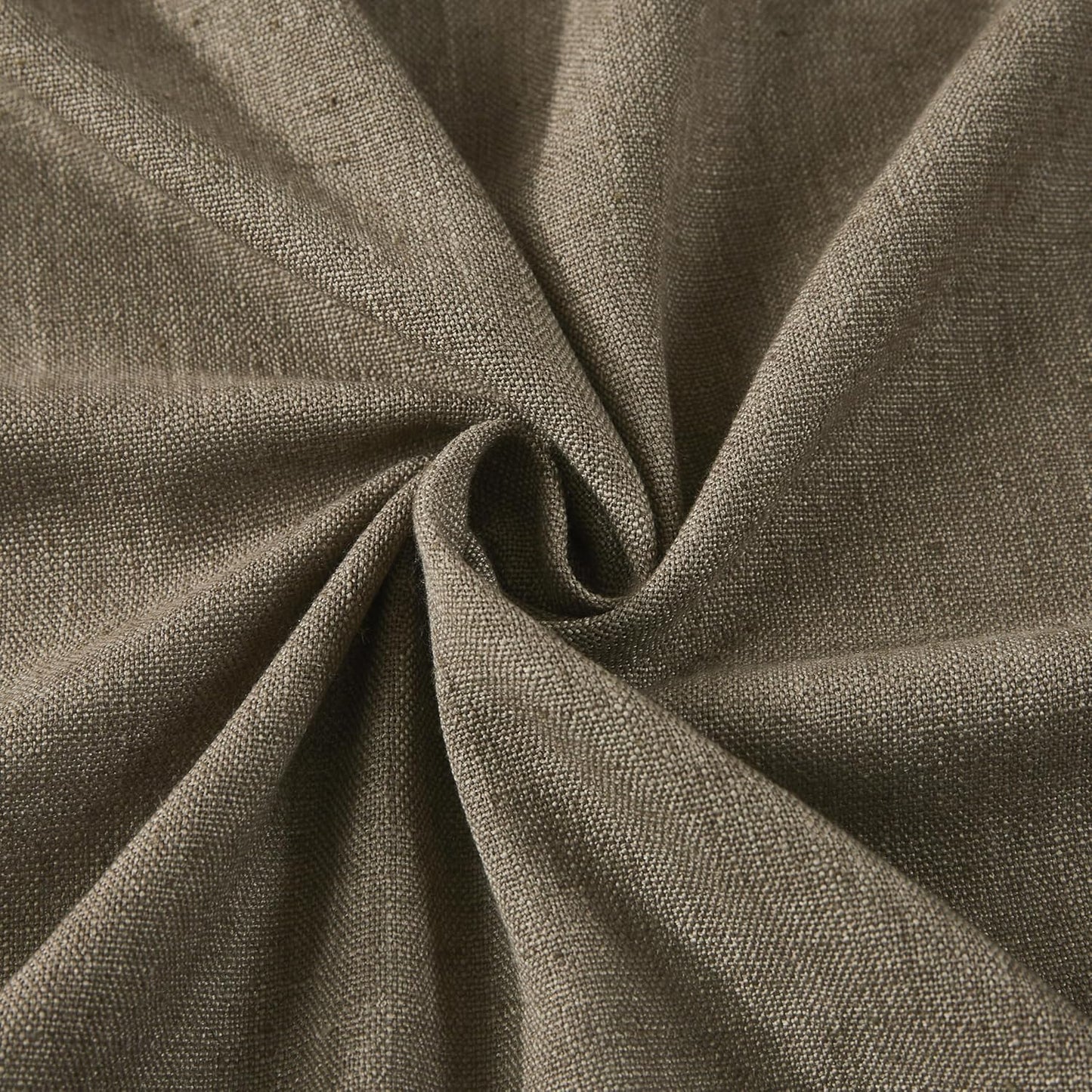 Vision Home Brown Pinch Pleated Semi Sheer Curtains Textured Linen Blended Light Filtering Window Curtains 90 inch for Living Room Bedroom Pinch Pleat Drapes with Hooks 2 Panels 40" Wx90 L