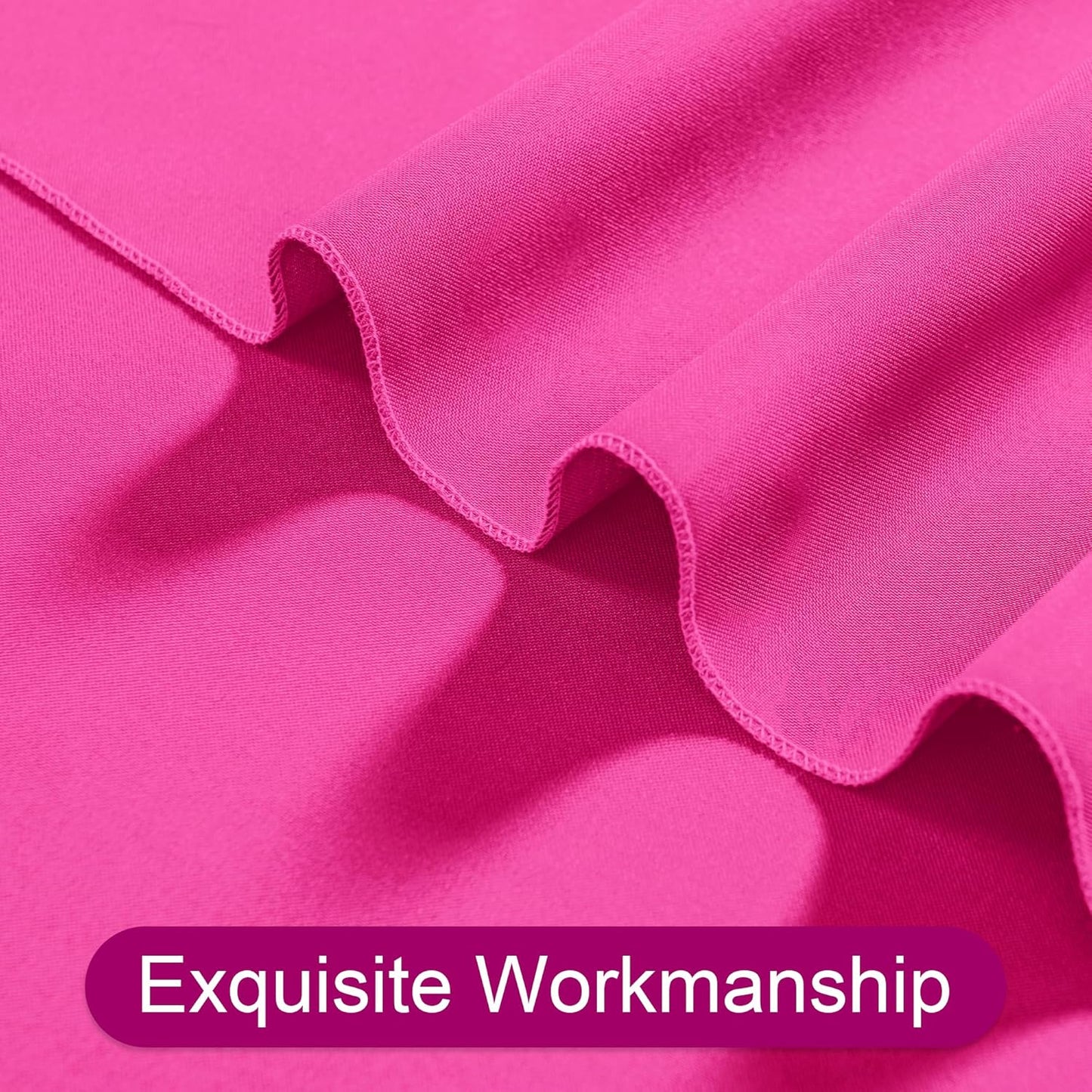 DWCN 10x7 FT Backdrop Curtains for Parties, Photography Backdrop Drapes with Rod Pockets for Wedding Decorations Stage Birthday Family Gatherings, 2 Panels 5ft x 7ft, Fuchsia