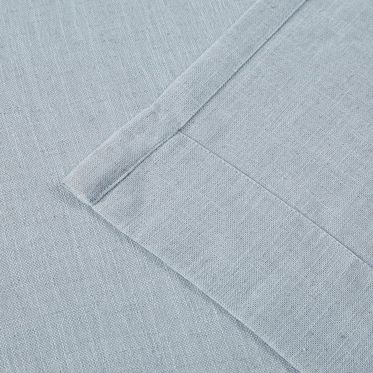 Vision Home Blue Fog Pinch Pleated Semi Sheer Curtains Textured Linen Blended Light Filtering Window Curtains 102 inch for Living Room Bedroom Patio Pinch Pleat Drapes with Hooks 1 Panel 60" Wx102 L