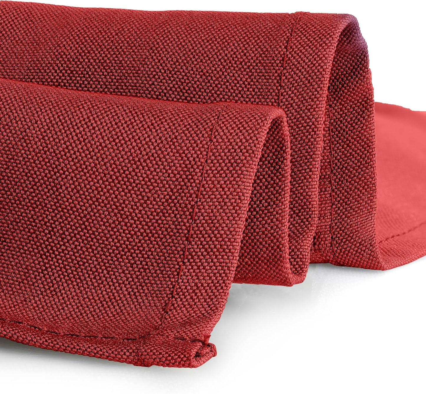 Gee Di Moda Square Tablecloth - 52 x 52 Inch Red Table Cloth for Small Square or Round Tables - Heavy Duty Washable Fabric - for Buffet Table, Holiday Party, Dinner, Wedding & Baby Shower