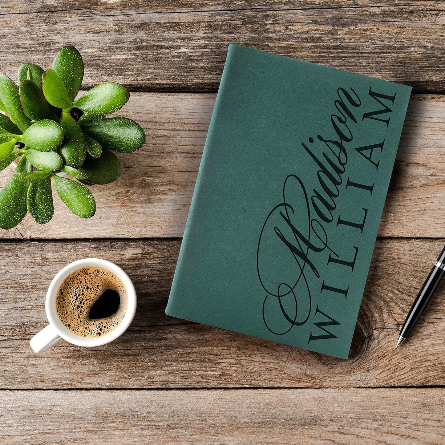 Personal Leather Journal Notebooks | 12 Design, 9 Color - Pink | Journal for Women, Men - Custom Notebook to Write in - Diary for Girls, Women - Personalized Gift Idea for Girl, Boy, Mom and Dad