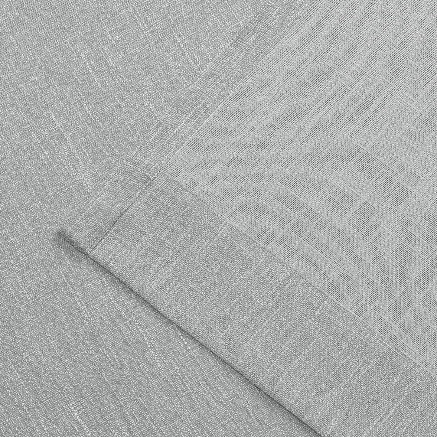 Vision Home Gray Pinch Pleated Semi Sheer Curtains Textured Light Filtering Window Curtains 84 inches for Living Room Bedroom Silver Grey Pinch Pleat Drapes with Hooks Back Tabs 2 Panels 40" Wx84 L