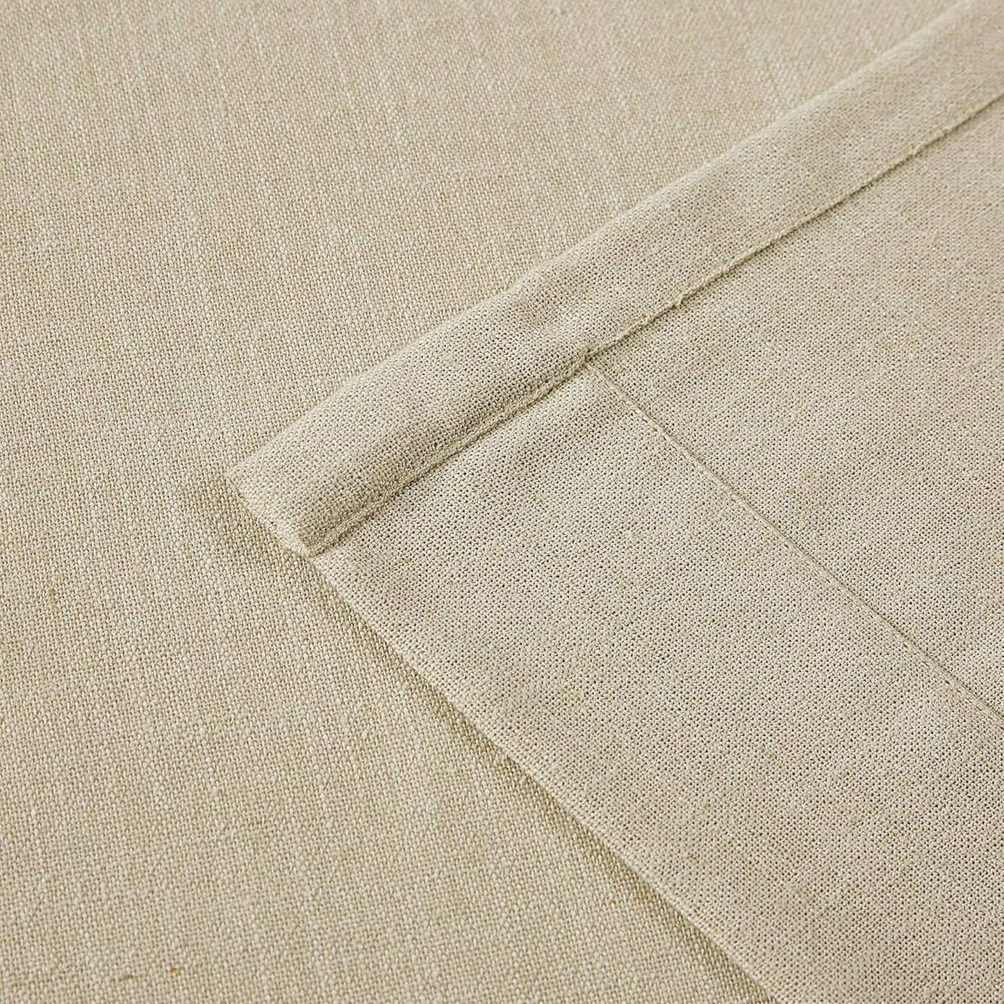 Vision Home Sand Pinch Pleated Semi Sheer Curtains Textured Linen Blended Light Filtering Window Curtains 108 inch for Living Room Bedroom Pinch Pleat Drapes with Hooks 2 Panels 9ft 40" Wx108 L