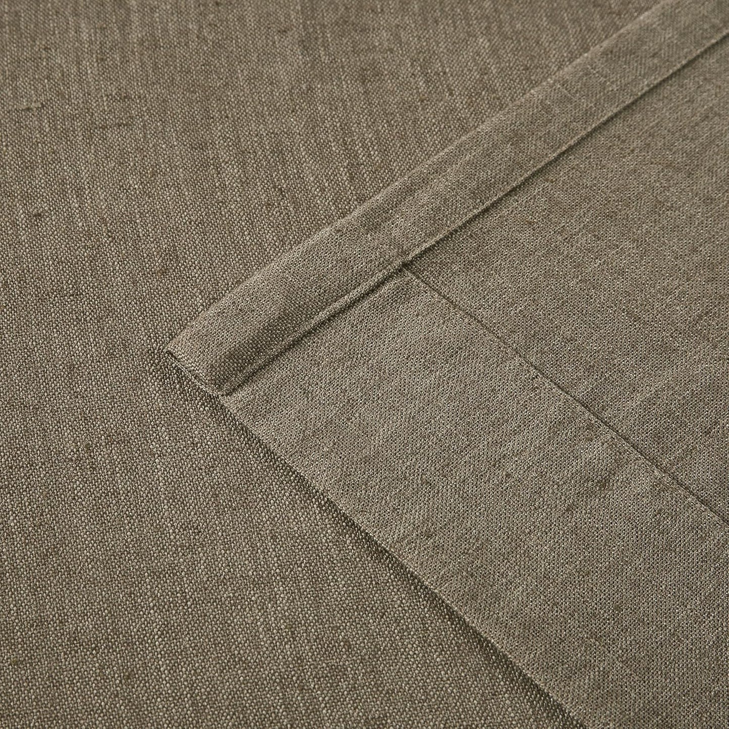 Vision Home Brown Pinch Pleated Semi Sheer Curtains Textured Linen Blended Light Filtering Window Curtains 72 inch for Living Room Bedroom Pinch Pleat Drapes with Hooks 2 Panels 40" Wx72 L