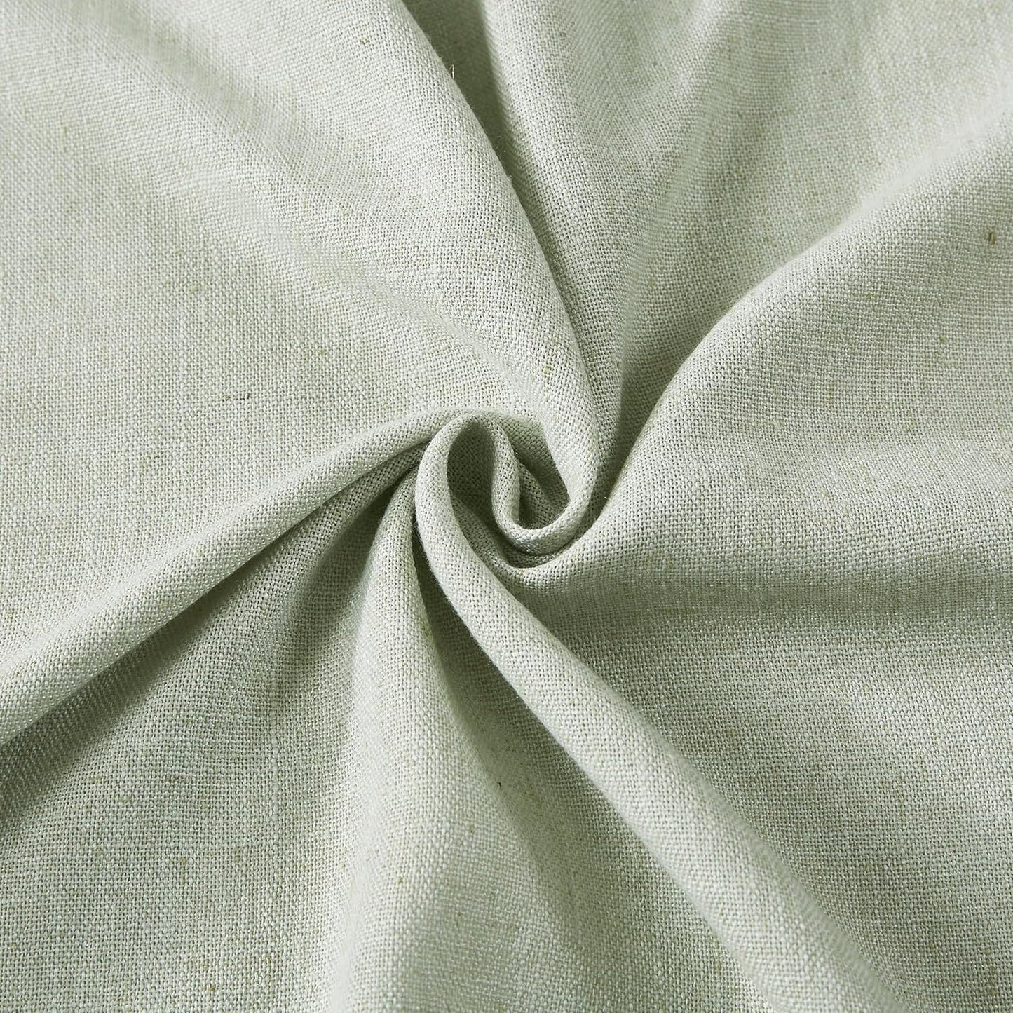 Vision Home Soft Green Pinch Pleated Semi Sheer Curtains Textured Linen Blended Light Filtering Window Curtains 102 inch for Living Room Bedroom Patio Pinch Pleat Drapes with Hooks 1 Panel 60"Wx102"L