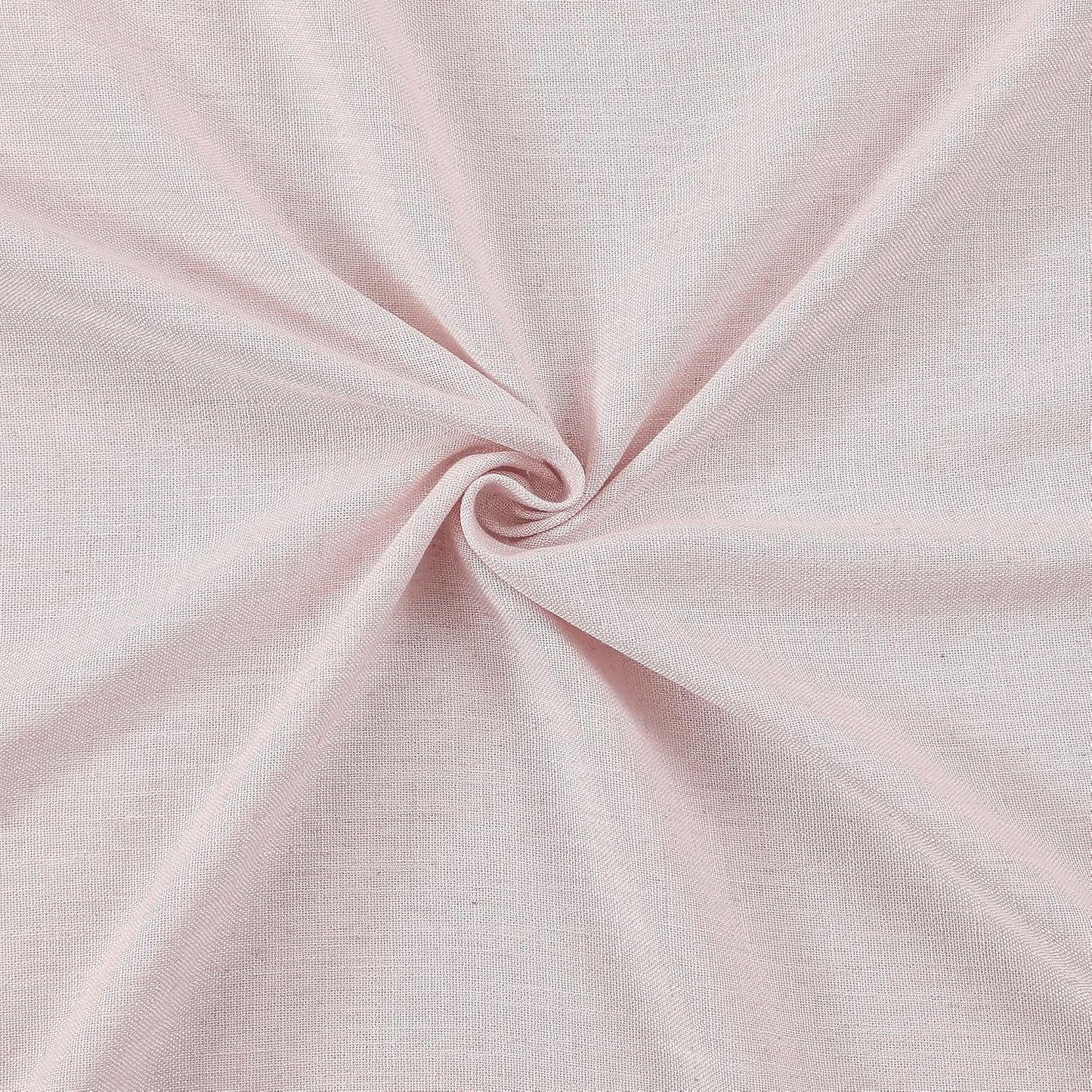 Vision Home Soft Pink Pinch Pleated Semi Sheer Curtains Textured Linen Blended Light Filtering Window Curtains 102 inch for Living Room Bedroom Patio Pinch Pleat Drapes with Hooks 1 Panel 60" Wx102 L